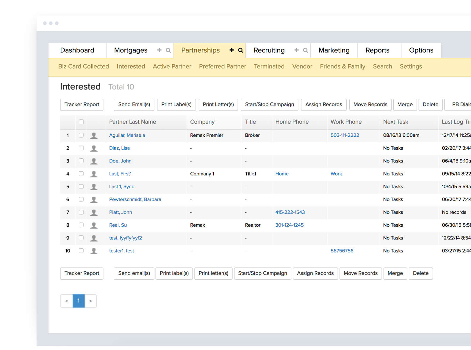 enterprise mortgage crm business volume