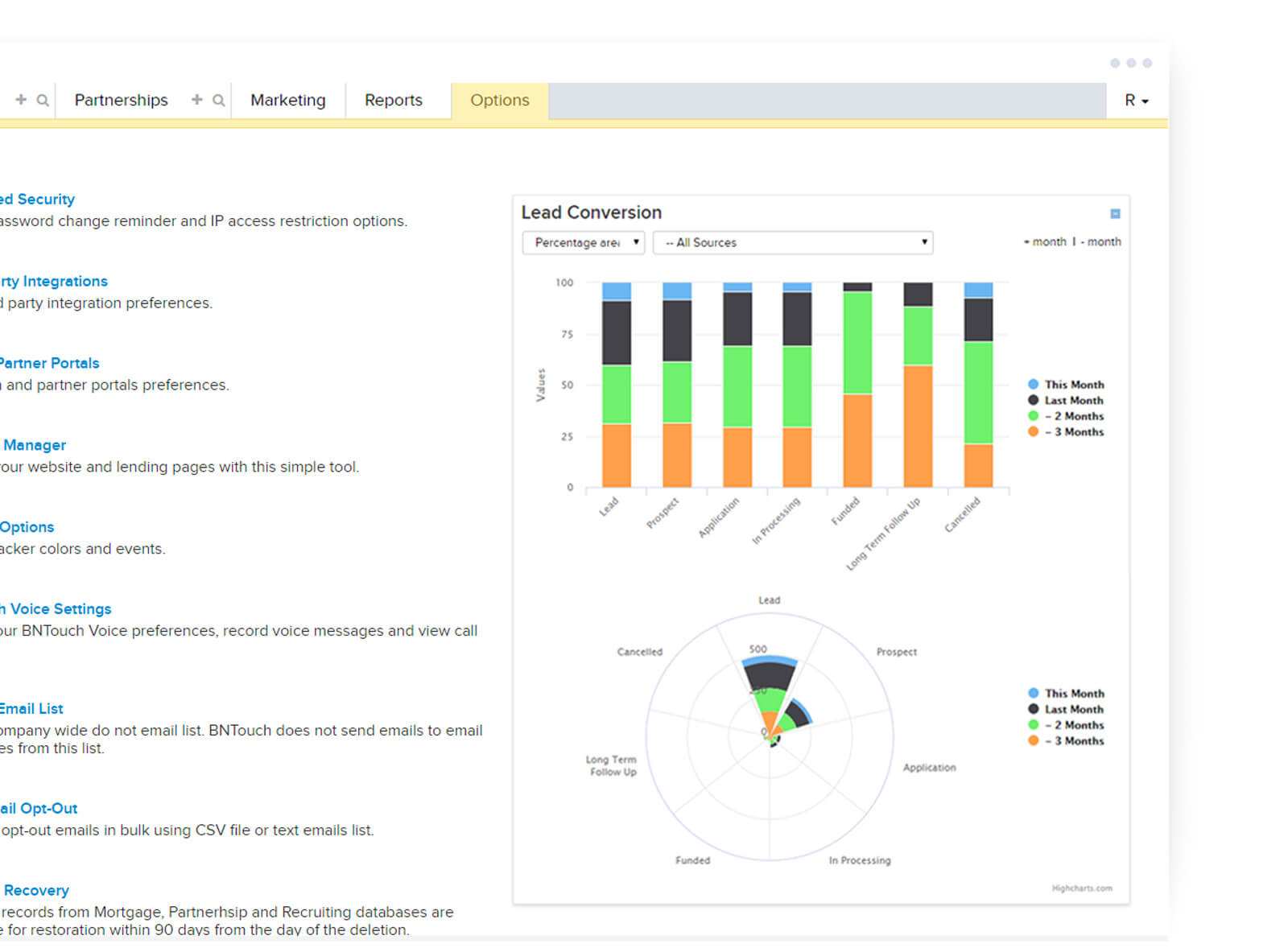 mortgage team admin controls